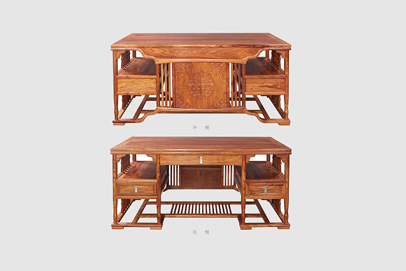 昌平中式家居装饰书房桌椅组合家具效果图